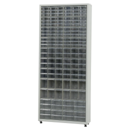 Kleinmateriaalkastmetschuifbakken-136bakken-181x78x23cm-ASK-202Grijsral7035