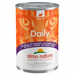 36xAlmoNatureDailyMenuKattenvoerNatBlikKonijn400gr