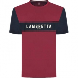 LambrettaBurgundyHerenT-shirtSS9819-BURGNAVY