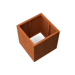 QuadravierkanteplantenbakcortenstaalL80xB80xH80cmGeroba-Geroba