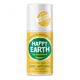 HappyEarth100NatuurlijkeDeodorantRollerJasmineHoWood75ml
