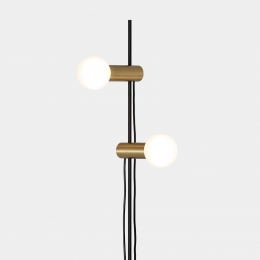 LEDS-C4NudeDoublevloerlampE27goudzwart