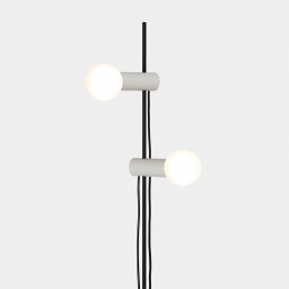 LEDS-C4NudeDoublevloerlampE27grijszwart