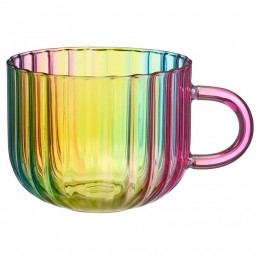 WaterglasMetOorRibbelMulticolor-420ml