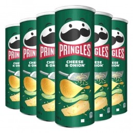 6xPringlesChipsCheeseOnion165gr