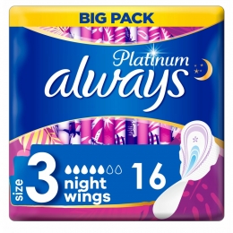 8xAlwaysMaandverbandPlatinumUltraNight16stuks