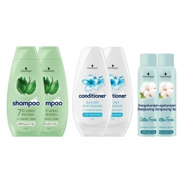 Schwarzkopf7KruidenAnti-klitShampooenCottonFreshDroogshampooPakket