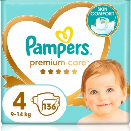 PampersPremiumCareLuiersMaat49-14kg136stuks