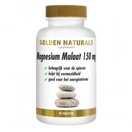 GratisVerzendingGoldenNaturalsMagnesiumMalaat150mg90tabletten