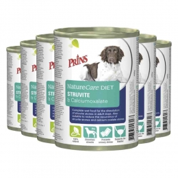 6xPrinsNatureCareDietStruviteCalciumoxalateHondenvoerNat400gr