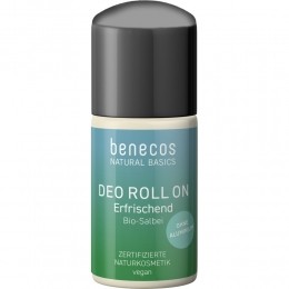 BenecosNaturalBasicsDeodorantRollerRefreshingOrganicClarySageWater50ml