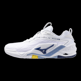 MizunoWAVESTEALTHNEO2HandbalschoenenWitBellwetherBlauwBelAirBluDamesHerenMaat465