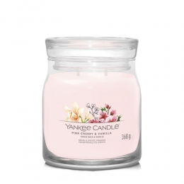 YankeeCandleGeurkaarsMediumJarPinkCherryVanillaSignature368gr