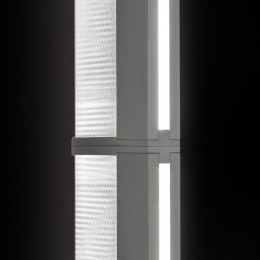 SlampLEDvloerlampModulalineairgeplooidlichtgrijs