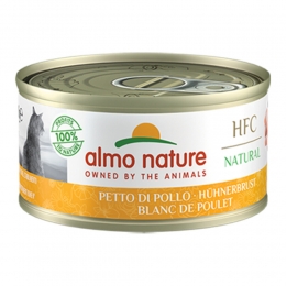 AlmoNatureHFCNaturalKattenvoerNatBlikjeKippenborst70gr