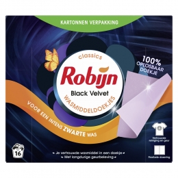 RobijnWasmiddeldoekjesBlackVelvet16stuks