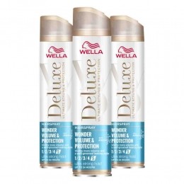 3xWellaDeluxeVolumeProtectionHaarspray250ml