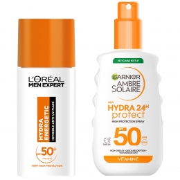 LOralParisMenExpertxAmbreSolaireSPF50FaceBodyHydratingSuncreamBundle