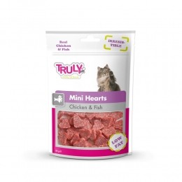 TrulyCatSnacksMiniHeartsKipVis50gr