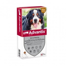 AdvantixSpotOn600AntiVlooienenTekenDruppelsHond40-60kg6pipetten