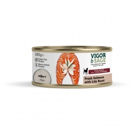12xVigorSageHondenvoerVers-in-BlikZalm-LilyRoot185gr