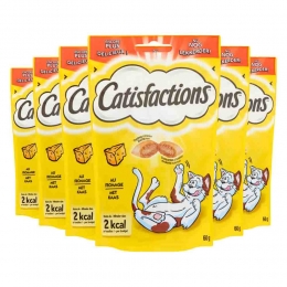 6xCatisfactionsKattensnoepjesKaas60gr
