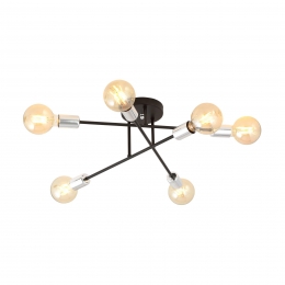 ZwarteglazenplafondlampVeken6-lichtsNADUVICollection