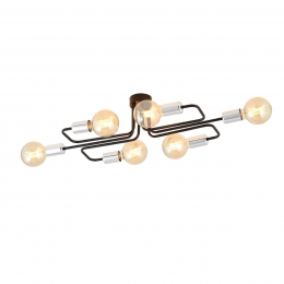 ZwarteglazenplafondlampVeken6-lichtsNADUVICollection