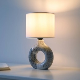 JUSTLIGHTCararatafellampvoetkeramiekgrijs