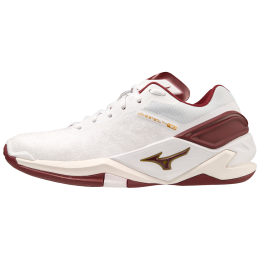 MizunoWAVESTEALTHNEOHandbalschoenenWitCabernetMPGoudDamesMaat365