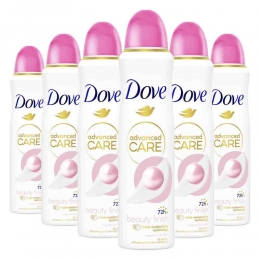6xDoveDeodorantSprayAdvancedCareBeautyFinish150ml