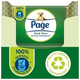 12xPageVochtigToiletpapierAloeVera38stuks