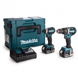 MakitaDLX2180TJ18VLi-IonAccuKlop-schroefmachineDHP484SlagschroevendraaierDTD153Combiset2x50AhAccuInMbox-Koolborstelloos