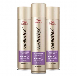 3xWellaFlexHaarsprayFullnessVolumeUltraStrong250ml