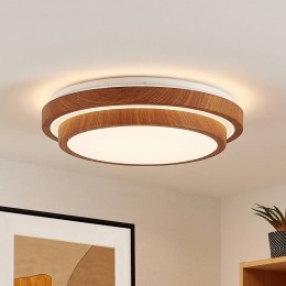 LindbyLEDplafondlampVaako41cmmetaalhoutlook