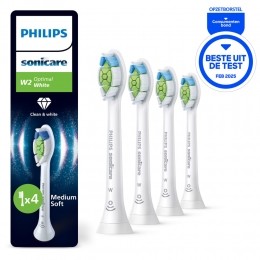 PhilipsSonicareOpzetborstelsOptimalWhiteW2Wit4stuks