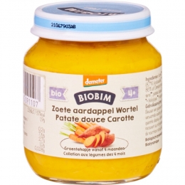 6xBiobimGroentehapje4mndZoeteAardappelWortel125gr