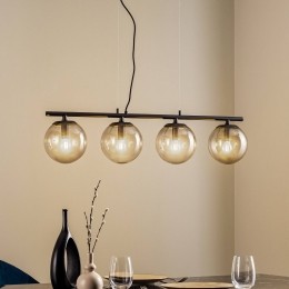 LucandeSotianahanglamp4glazenbollenzwart