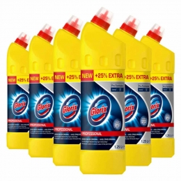 6xGlorixProfessionalToiletreinigerDikkeBleekOriginalProFormula125liter