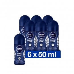 6xNIVEAMenDeodorantRollerProtectCare50ml