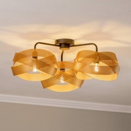 EulunaplafondlampTornadogoudkleurig3-lamps