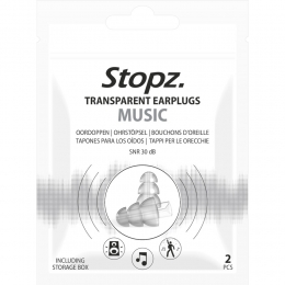 2xStopzEarplugsMusicTransparant2stuks