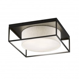 FISCHERHONSELPlafondlampCarre60x60cmstoffenkapwit