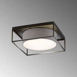 FISCHERHONSELPlafondlampCarre60x60cmstoffenkapgrijs