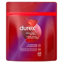 42xDurexCondoomsThinFeelmetExtraGlijmiddel40stuks