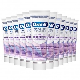 12xOral-BTandpasta3DWhiteAdvancedLuxePerfection75ml