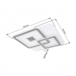 GloboLEDplafondlampKiqueapp-bestuurbaarwitlengte50cmCCT