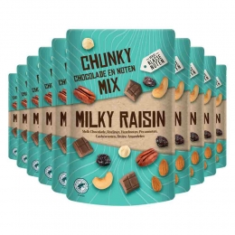 10xVerseKlassenotenChunkyChocoladeenNotenMixMilkyRaisin150gr