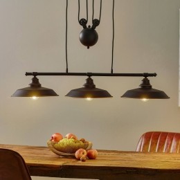 WestinghousehanglampIronHillzwart3-lamps