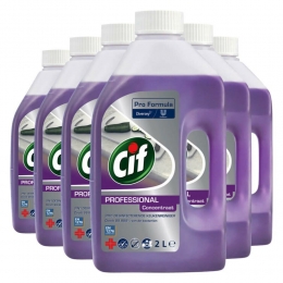6xCifProfessional2-in-1DesinfecterendeKeukenreinigerProFormula2liter